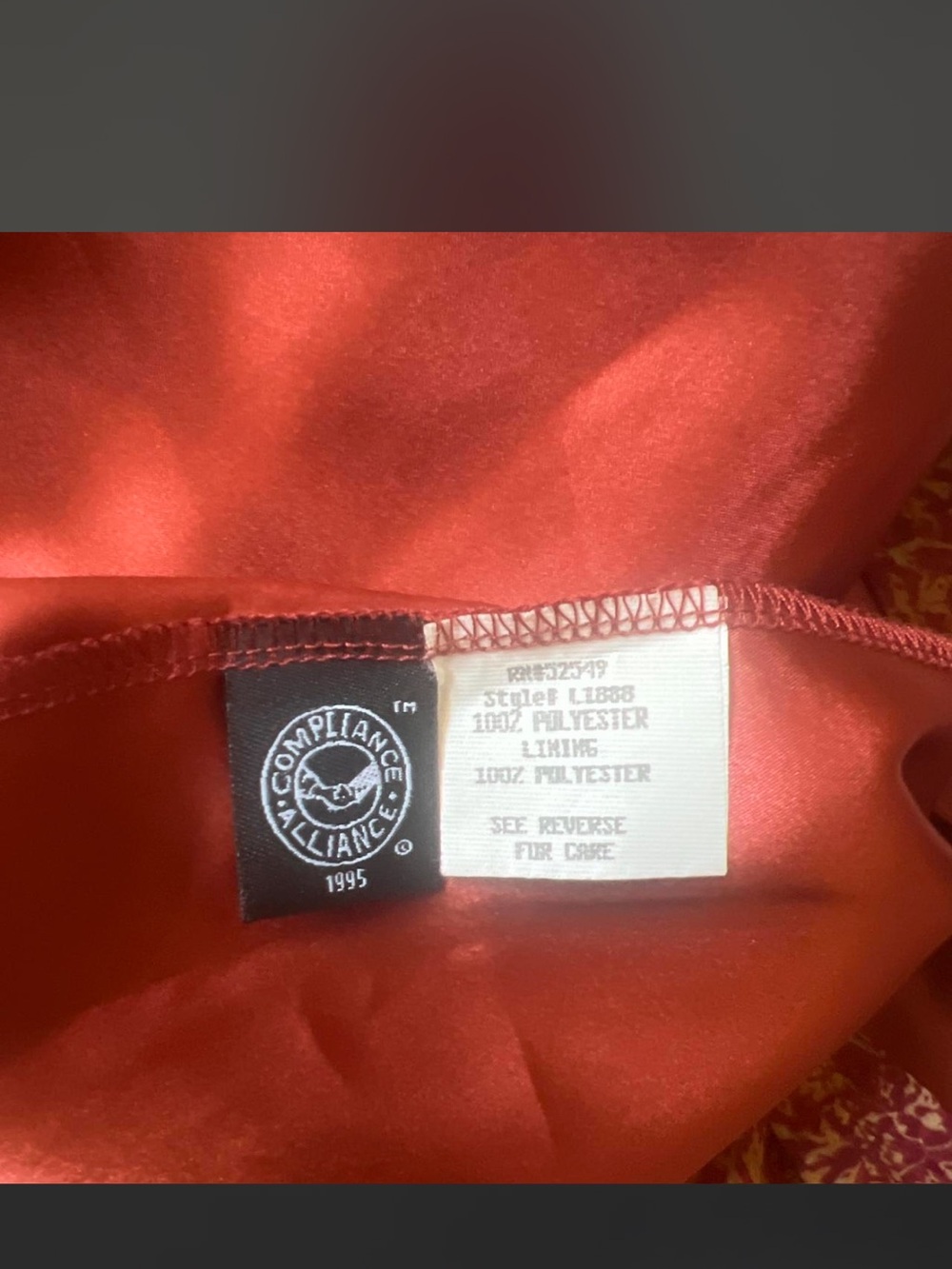 Women's Halter Dress Laundry By Shelli Segal Red Burnt Orange Maroon Floral Sz 6 - Picture 7 of 8